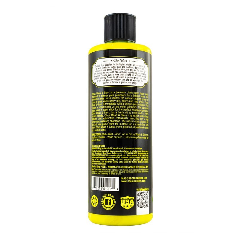 Chemical Guys | Citrus Wash & Gloss Concentrated Car Wash (16oz)