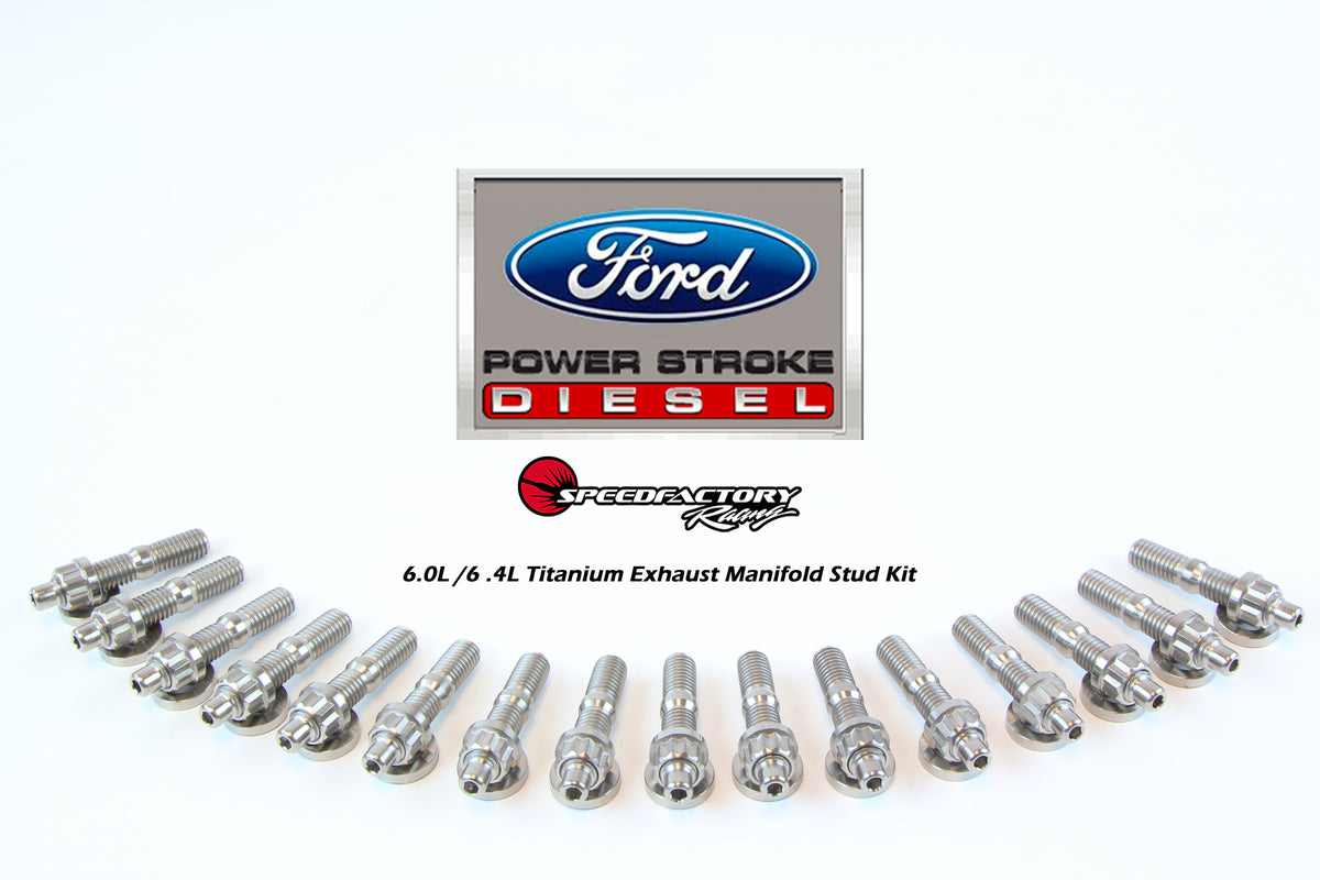 SpeedFactory Racing Ford Diesel (6.0L 6.4L Engines) Titanium Exhaust  Manifold Stud Kit