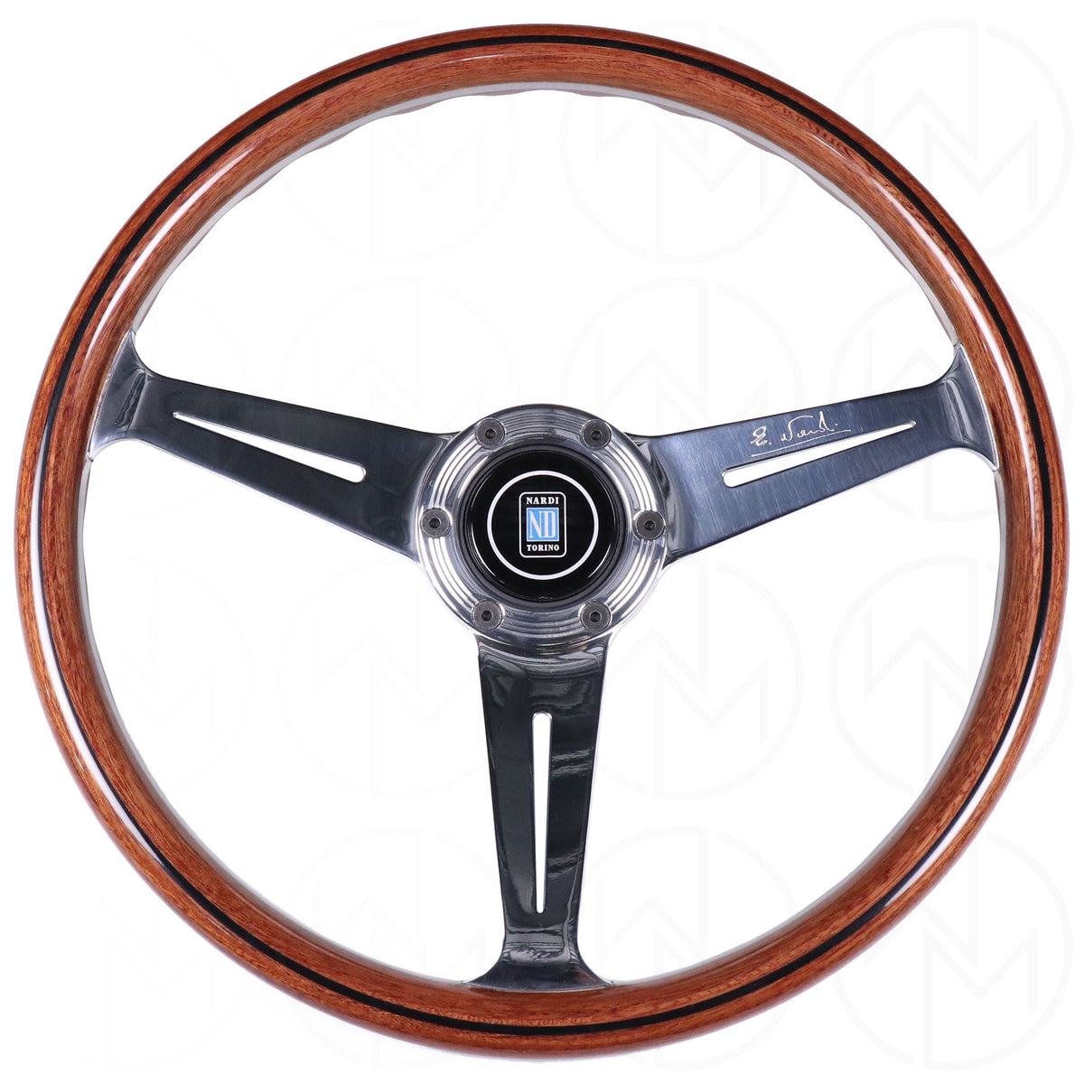 Nardi Classic Wood Steering Wheel - 360mm Polished Spokes w 