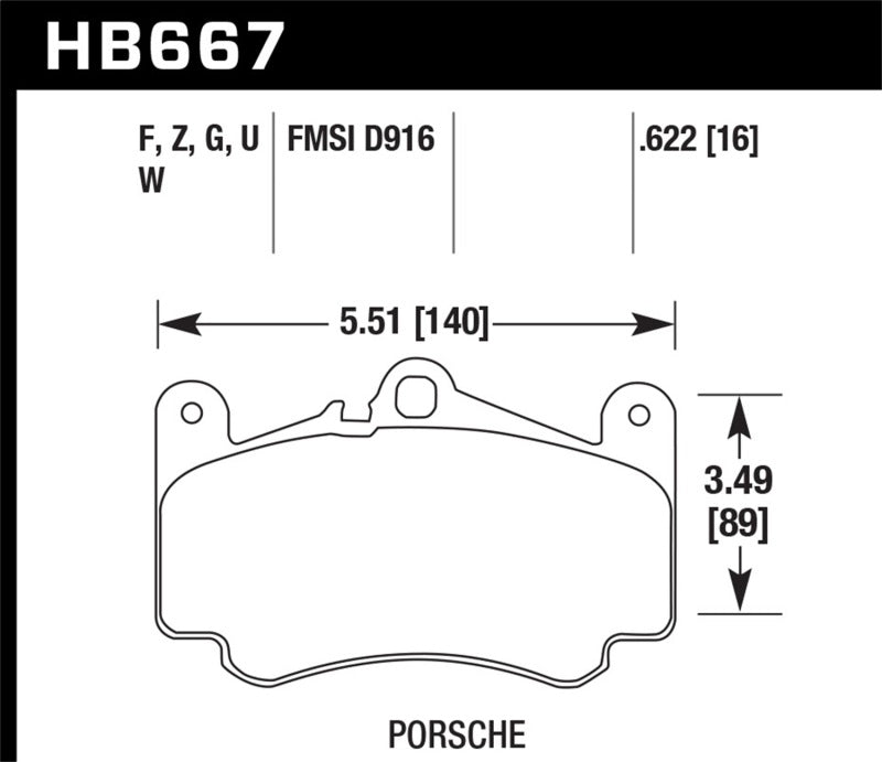 Hawk 11-12 Porsche 911 Targa 4S HPS 5.0 Front Brake Pads