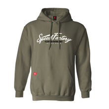 Load image into Gallery viewer, SpeedFactory Racing &quot;Elevating Performance&quot; Hoodie (Army Green)