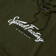 Load image into Gallery viewer, SpeedFactory Racing &quot;Elevating Performance&quot; Hoodie (Army Green)