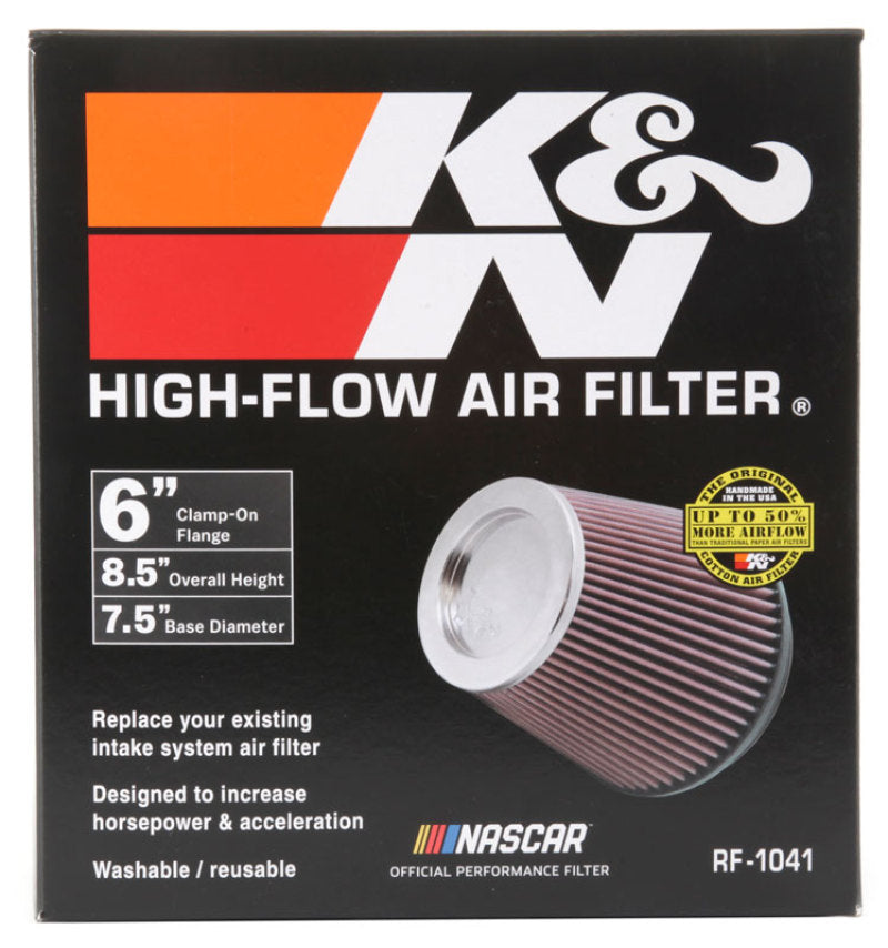 K&N Round Tapered Universal Air Filter 6 inch Flange 7 1/2 inch Base 5 –  SpeedFactoryRacing