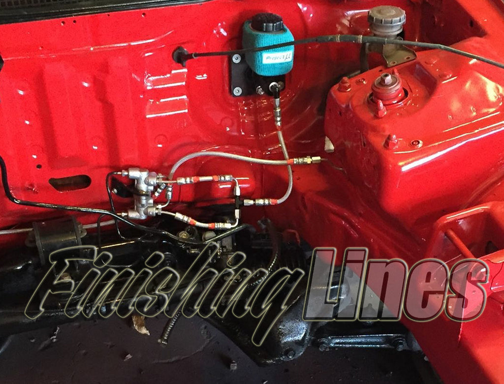 Red New Steel Braided Hose Set Engine Dress Up Kit Radiator/Vacuum/Fuel/Oil  Line