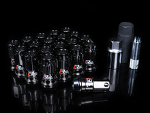 Load image into Gallery viewer, Project Kics R40 Iconix Extended Lug Nuts With Locks - Black Chrome M12x1.50