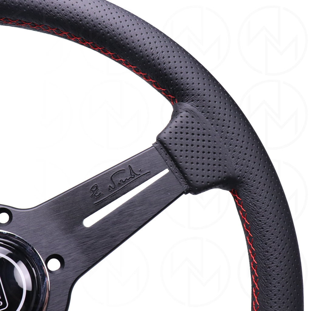 Nardi Classic Steering Wheel - 360mm Perforated Leather w/Red Stitch