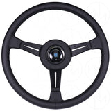 Nardi Classic Steering Wheel - 365mm Leather w/Black Spoke & Leather Ring and Black Stitch