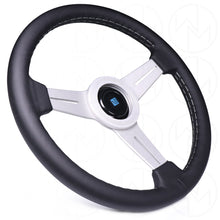 Load image into Gallery viewer, Nardi Classic Steering Wheel - 360mm Leather w/Silver Spoke &amp; Ring and Grey Stitch