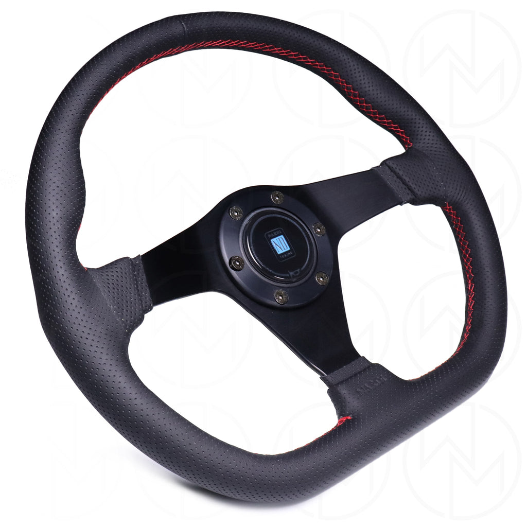 Nardi Gara Sport Steering Wheel - 350mm Perforated Leather w/Red Stitch