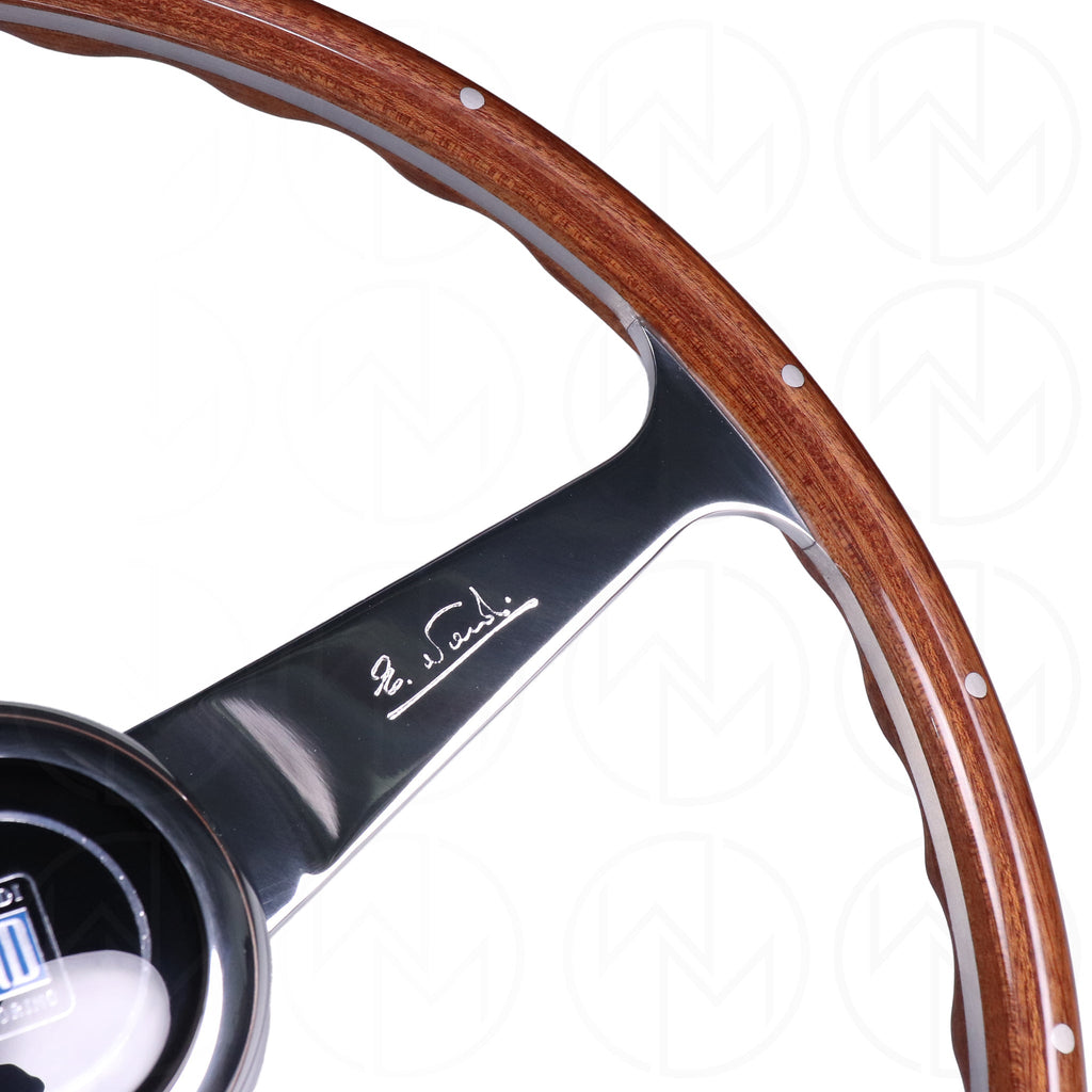 Nardi Classic Anni '50 Wood Steering Wheel - 390mm Polished Spokes