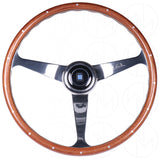 Nardi Classic Anni '50 Wood Steering Wheel - 390mm Polished Spokes