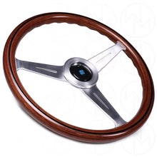 Load image into Gallery viewer, Nardi Classic Wood Steering Wheel - 360mm Satin Silver Spokes