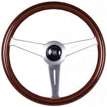 Load image into Gallery viewer, Nardi Classic Wood Steering Wheel - 360mm Satin Silver Spokes