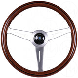 Nardi Classic Wood Steering Wheel - 390mm Satin Silver Spokes