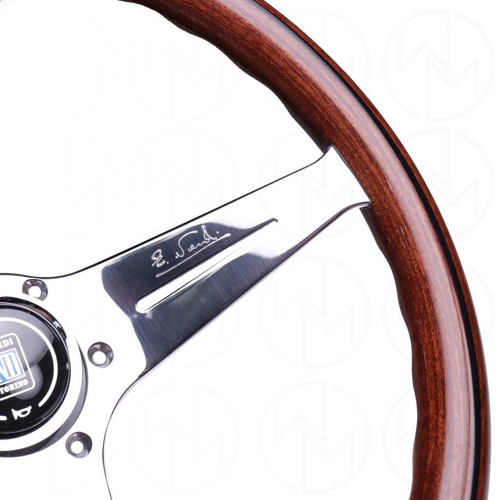 Nardi Wood Deep Corn Steering Wheel - 350mm Polished Spokes